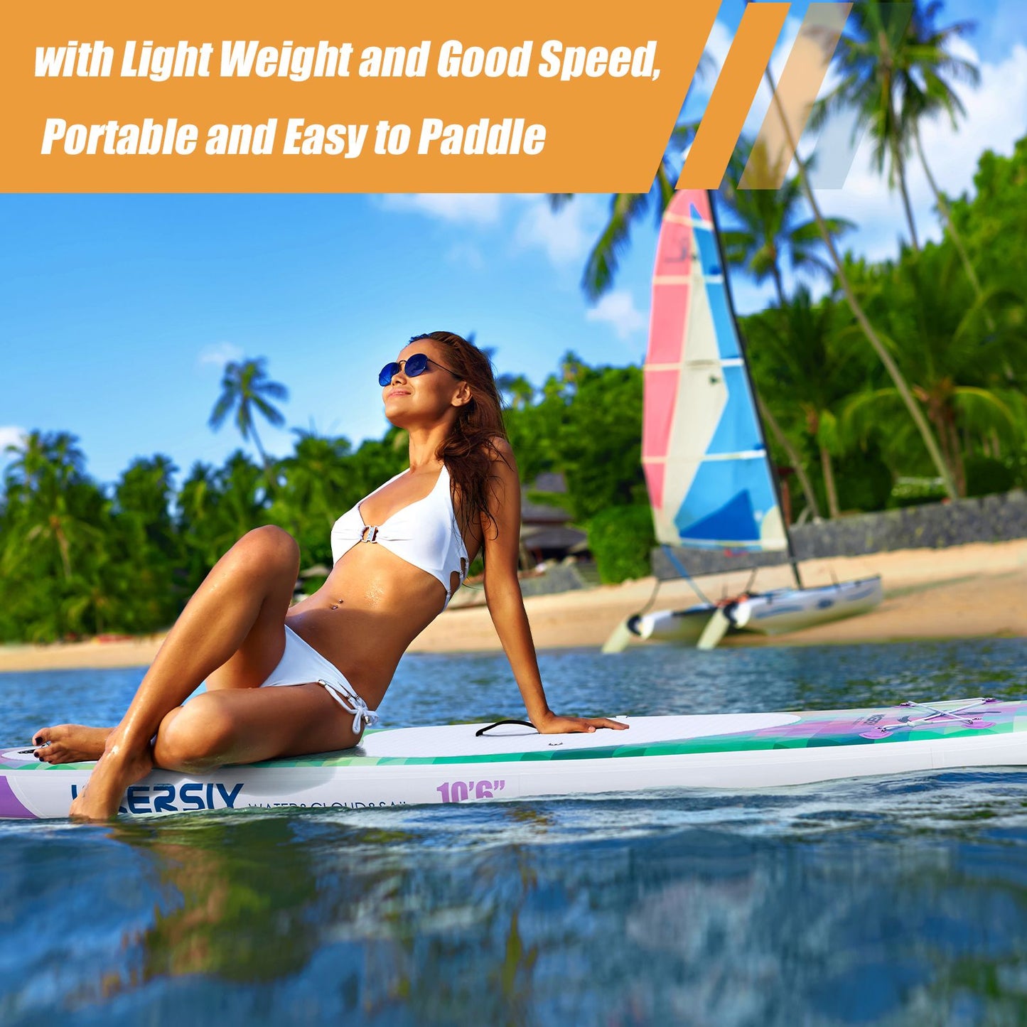 inflatable paddle board 10'6 including sup paddle, paddleboard backpack, pump, leash - Discount Msrp