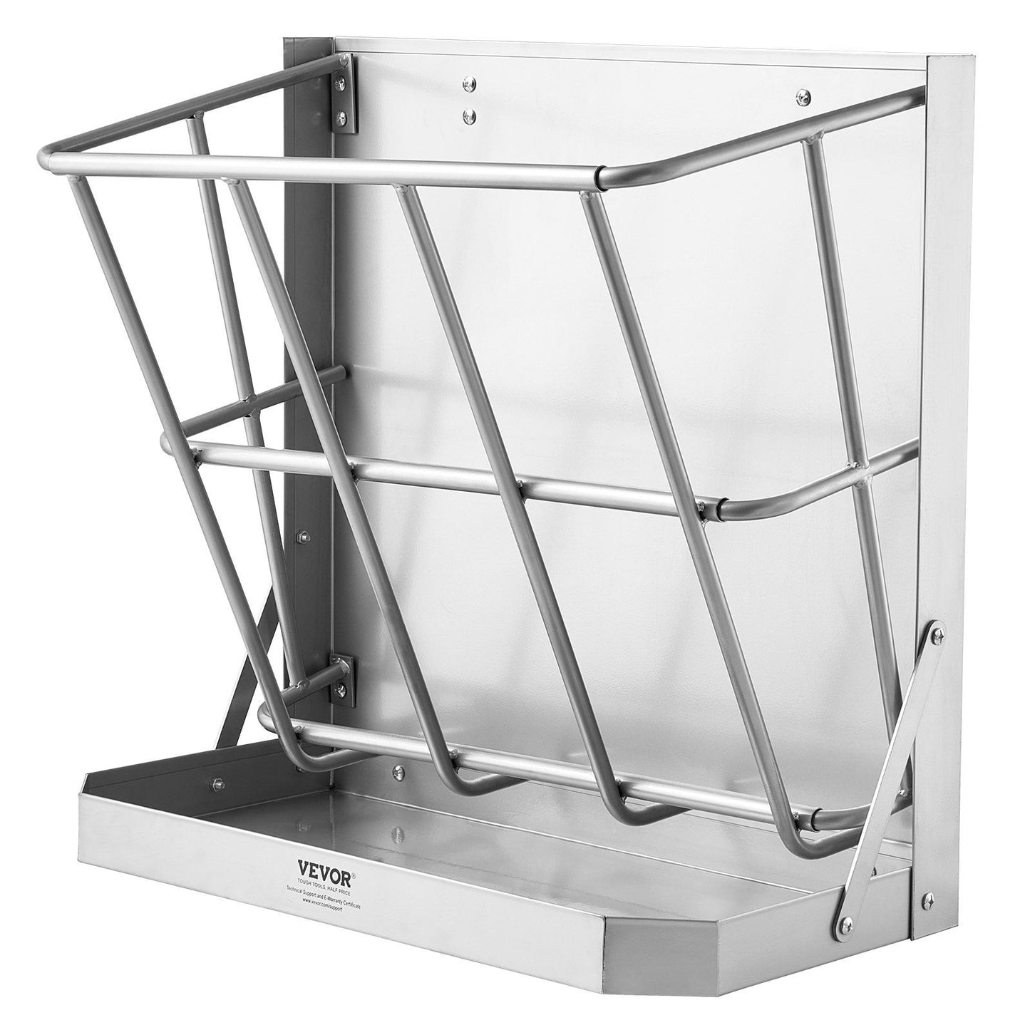 VEVOR Wall Mounted Goat Hay Feeder 2 in 1 Hay and Grain Feeder 21 Gallons - Discount Msrp
