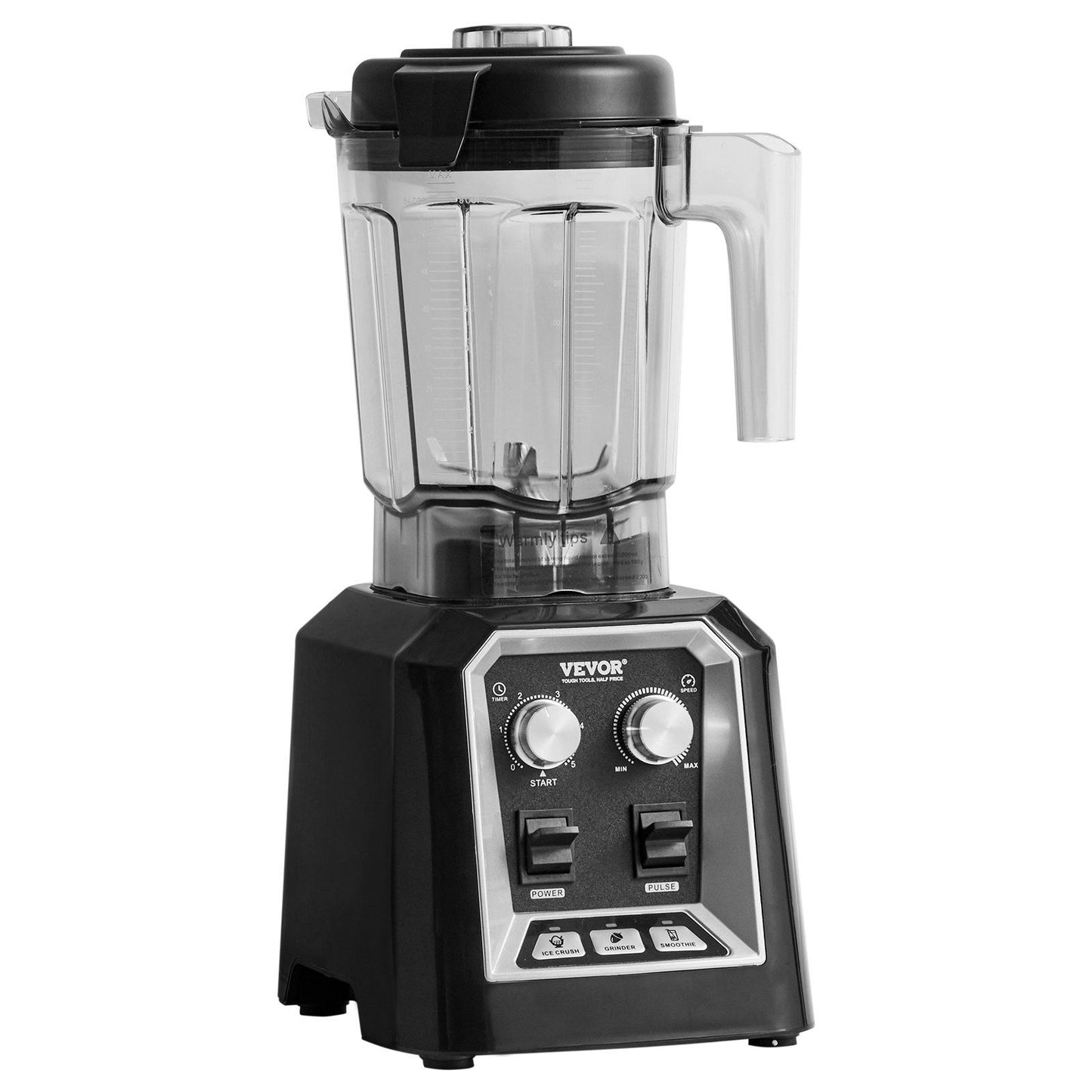 VEVOR Professional Blender, Commercial Countertop Blenders, 68 oz Jar Blender Combo, Stainless Steel 3 Functions Blender, for Frozen Drinks, Shakes, Smoothies, Peree, and Crush Ice, Black - Discount Msrp