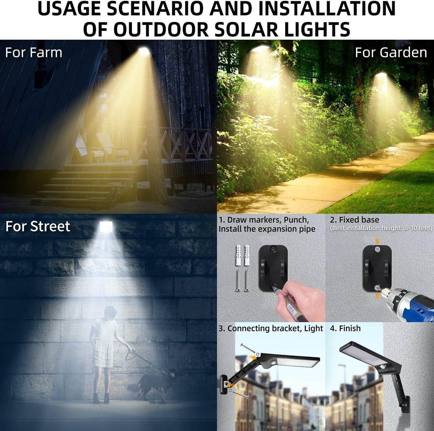 (2 Pack) Outdoor Solar Flood Lights Wireless 48 LED Waterproof Security Motion Sensor Light with 3 Modes - Discount Msrp