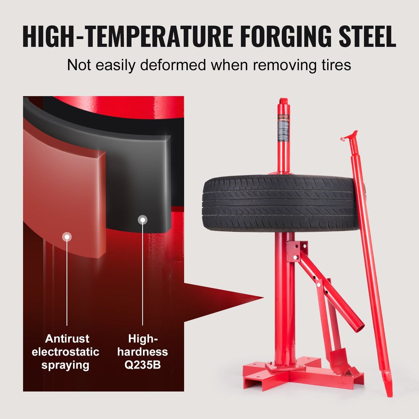 VEVOR Manual Tire Changer, Portable Hand Bead Breaker Mounting Tool for 203 - 406 mm Tires, Compatible with Car Truck Trailer, Tire Mounting Machine for Home Garage Small Auto Shop - Discount Msrp