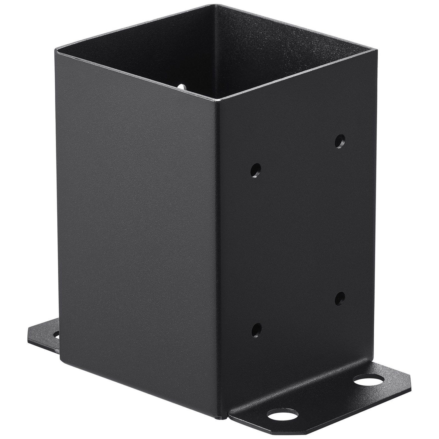 4x4 Post Base 4 Pcs, Inner Size 3.6"x3.6" Post Base Brackets, Heavy Duty Powder-Coated Post Anchor Matte Black Wood Post Brackets for Pavilion Deck Railing Support Deck Base Plate - Discount Msrp