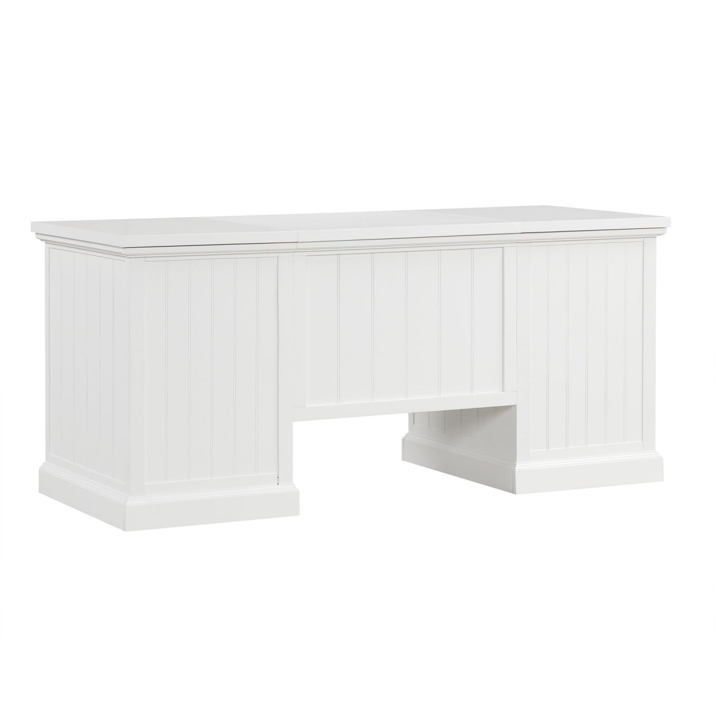 67''Modern Executive Desk,Computer Desk with 2 Storage Cabinet and 3 Drawers, Rectangle Home Office Desk with back ,Reading Desk,Writing Table,Workstation for Home Office,Living Room,study,White - Discount Msrp