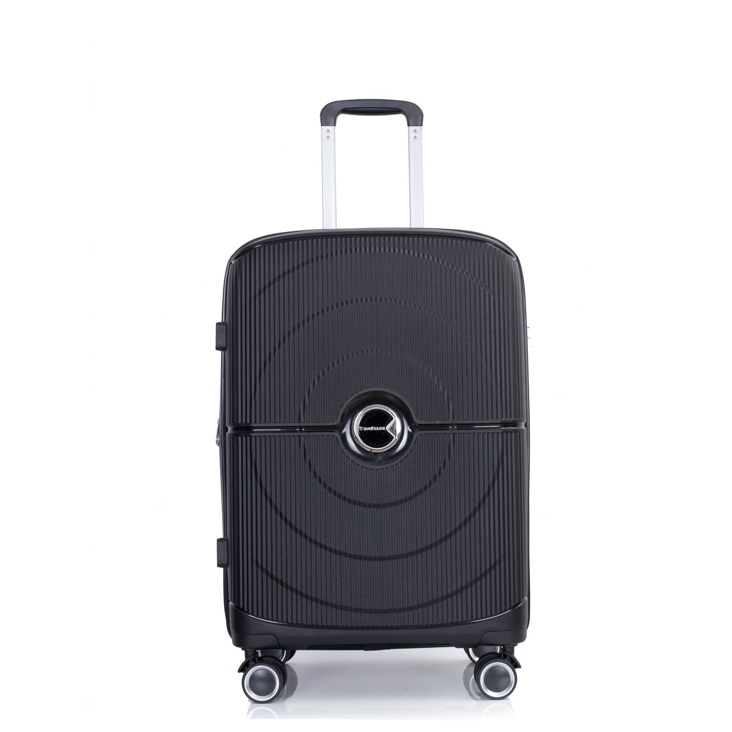 Expandable Hardshell Suitcase Double Spinner Wheels PP Luggage Sets Lightweight Durable Suitcase with TSA Lock,3-Piece Set (20/24/28) ,Black - Discount Msrp