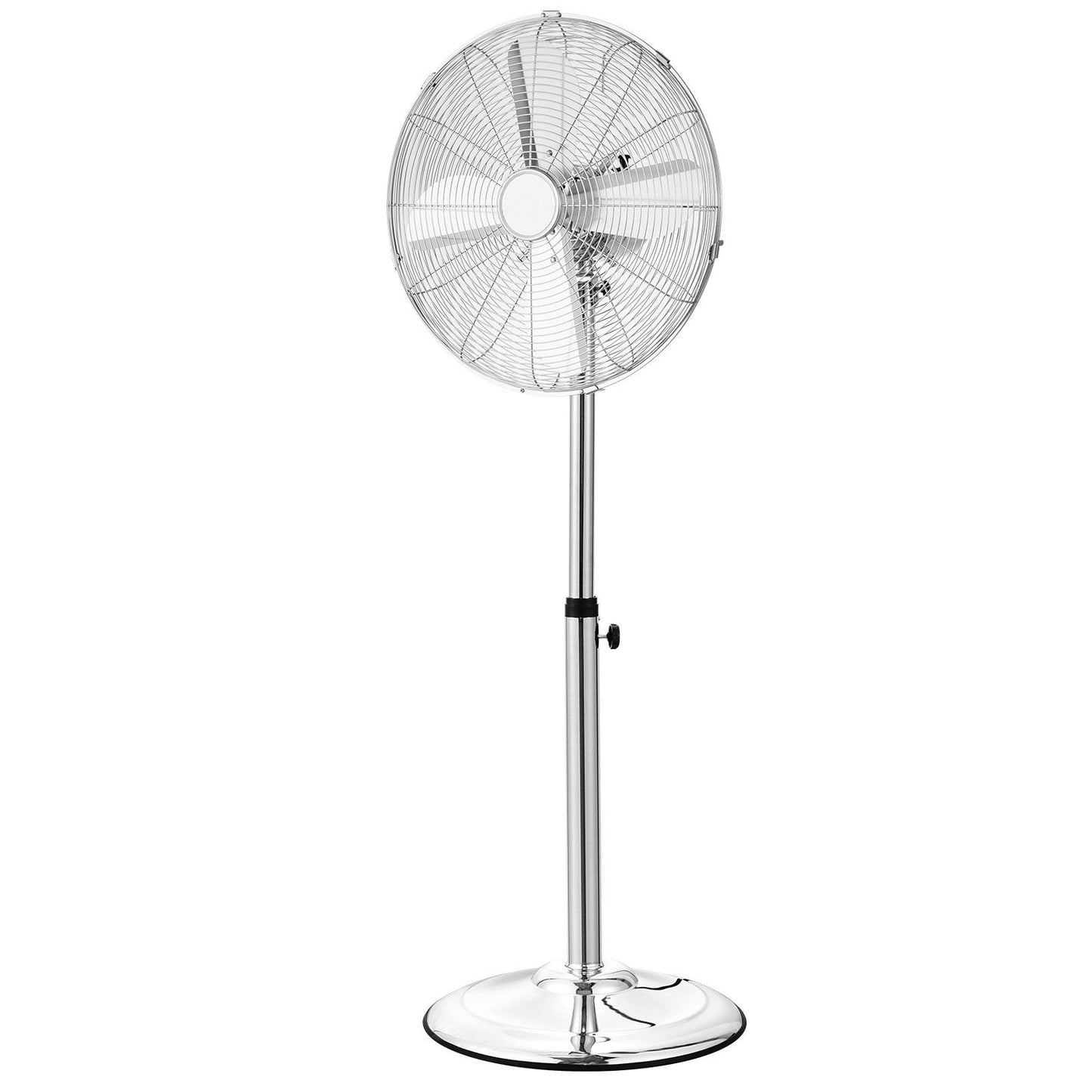 16" Industrial Pedestal Fan 3-Speed Oscillating Fan Height Adjustable Silver - Discount Msrp