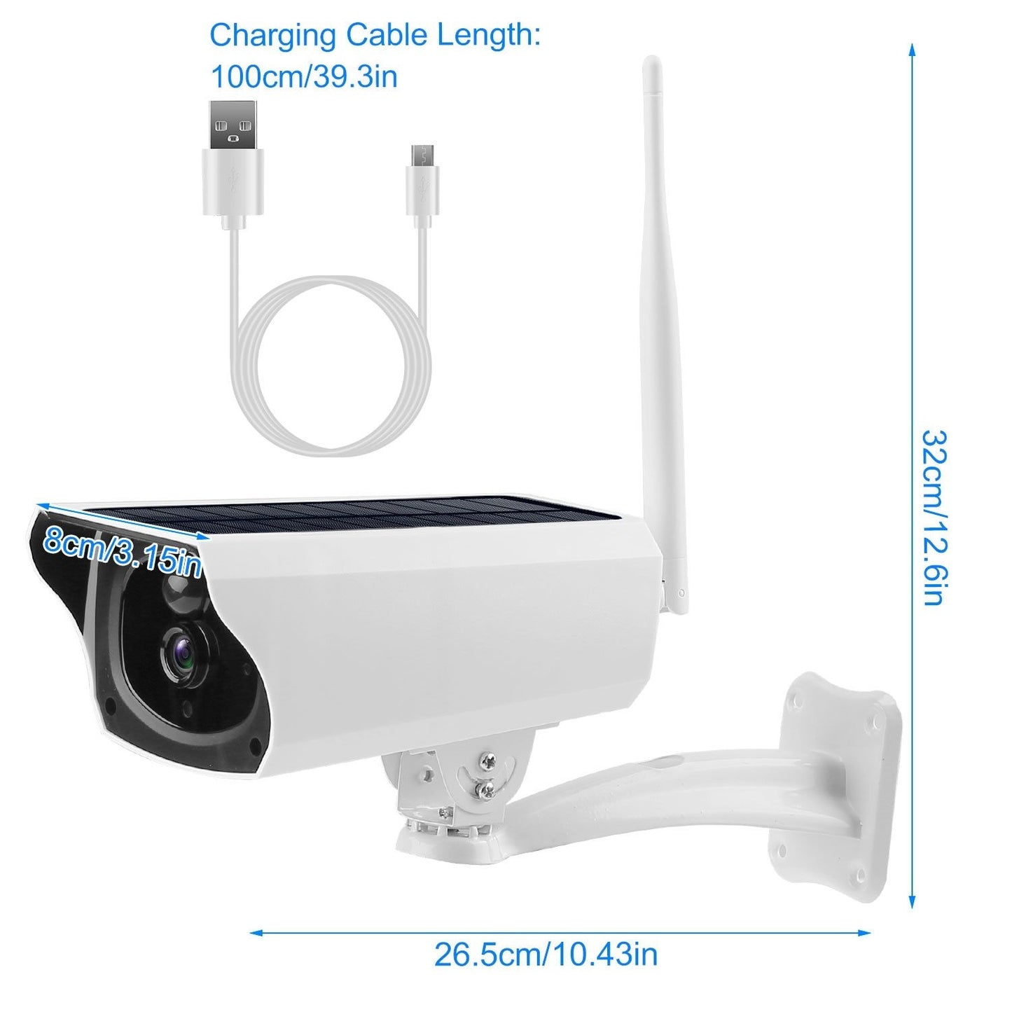 1080P Solar Powered WiFi IP Camera Two-Way Intercom Security Surveillance Camera - Discount Msrp