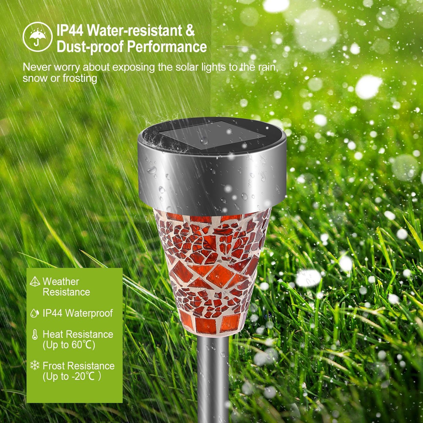 6Packs Solar Garden Lights Outdoor Solar Pathway Lights IP44 Water-resistant Landscape Lights 8Hrs Lawn Lamps for Yard Driveway Walkway - Discount Msrp