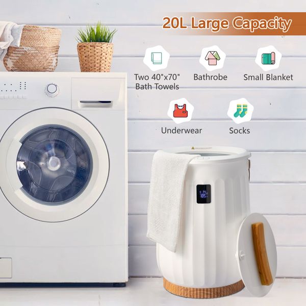 20L 110.00 400.00 With handle With imitation wood handle With LCD display White With yellow edge Maximum temperature 130 Towel/bath towel Heating barrel - Discount Msrp