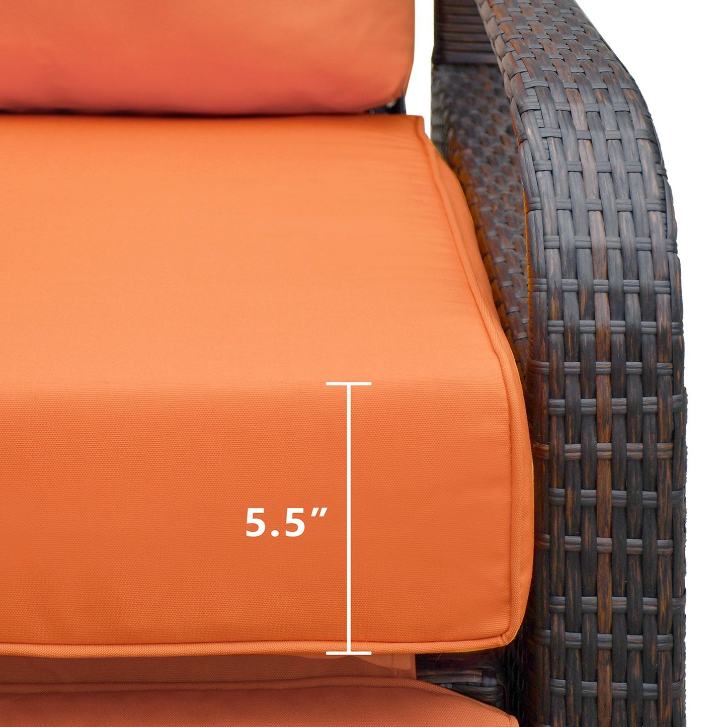 Outdoor Recliner Chair; Automatic Adjustable Wicker Lounge Recliner Chair with 5.12'' Thicken Cushion - Discount Msrp