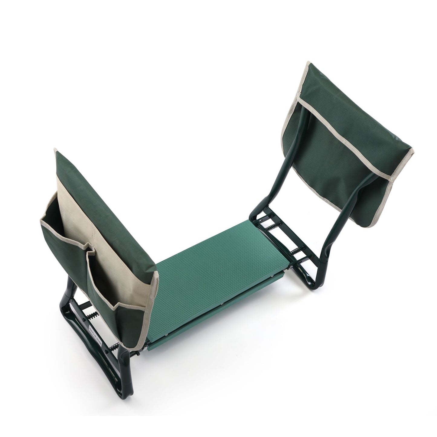 Outdoor 2-in-1 Garden Stool and Kneeler; Garden Bench with Tool Bags; Kneeling Pad; Gift for Parent; Portable; Green - Discount Msrp