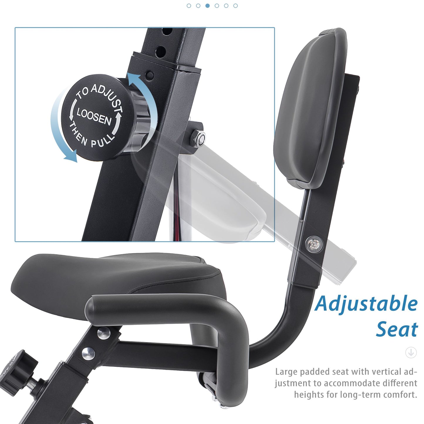 Folding Exercise Bike, Fitness Upright and Recumbent X-Bike with 16-Level Adjustable Resistance, Arm Bands and Backrest - Discount Msrp