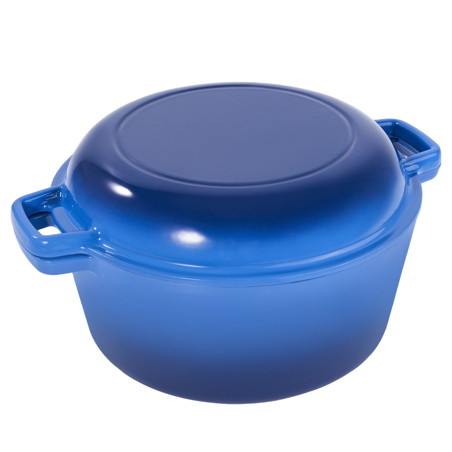 Enameled Cast Iron Dutch Oven with Serving Lid + ENCLOSED THERMAL CIRCLE Design - Discount Msrp