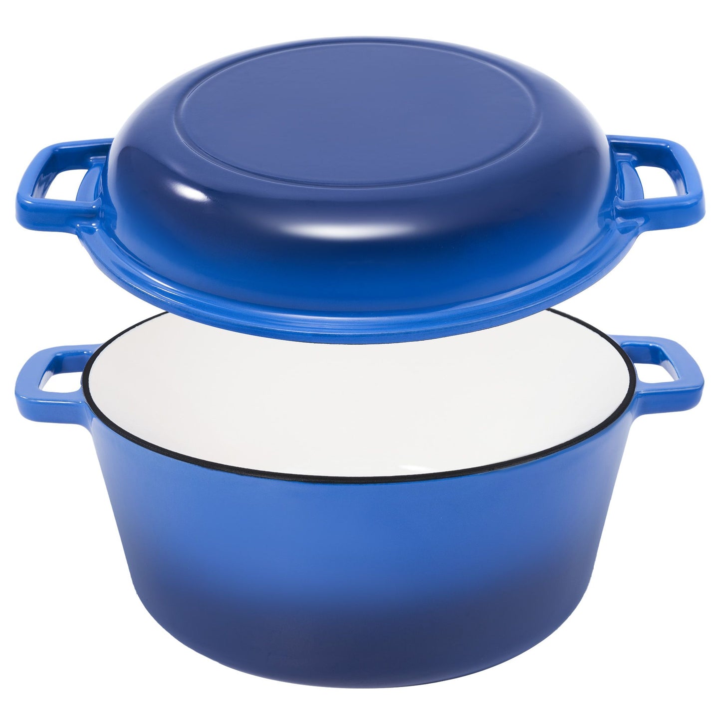 Enameled Cast Iron Dutch Oven with Serving Lid + ENCLOSED THERMAL CIRCLE Design - Discount Msrp