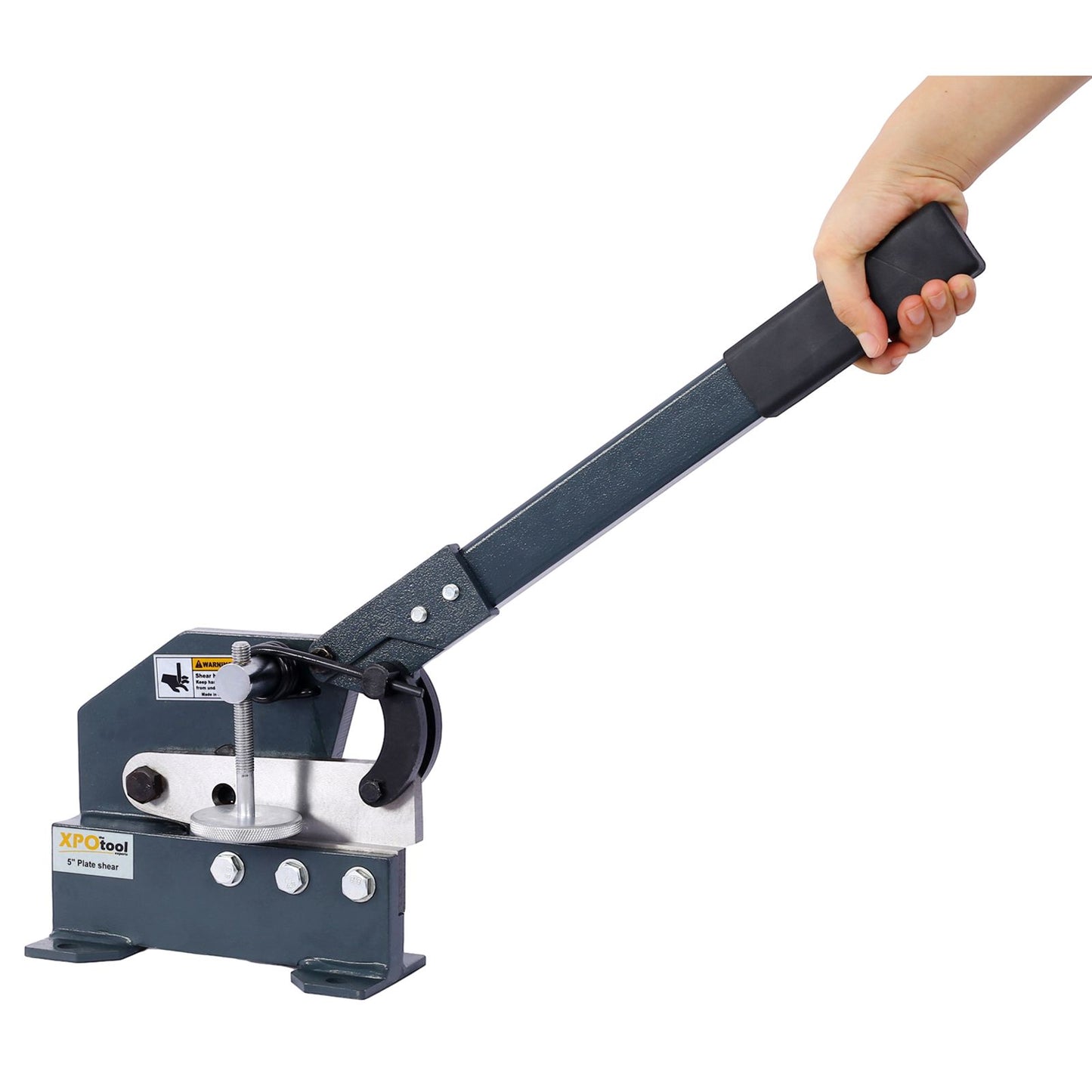 Industrial 5-Inch Sheet Metal Plate Shear, Solid Construction Mounting Type Metal Shear, High Precision Manual Hand Plate Shear - Discount Msrp