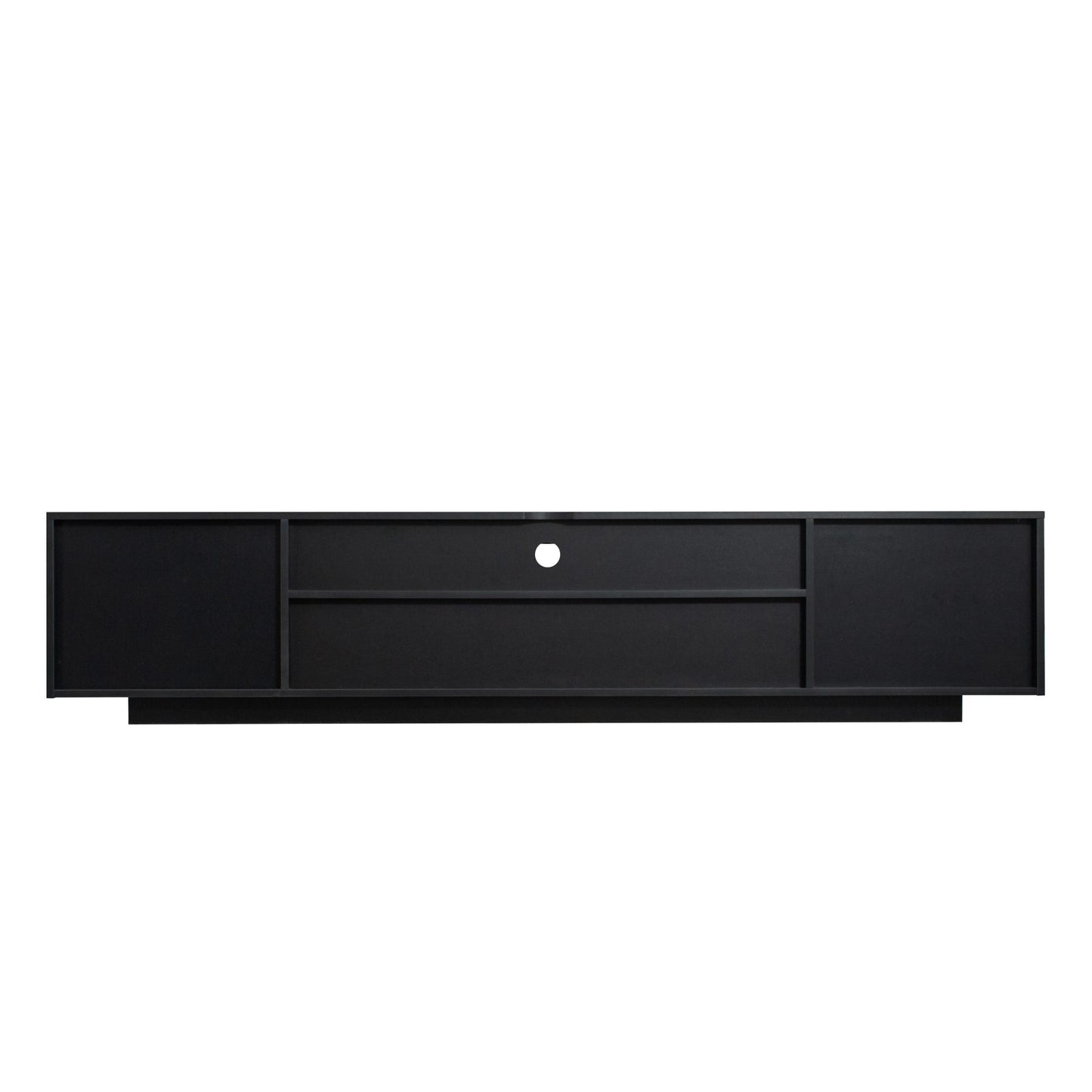 TV Cabinet Wholesale, Black TV Stand with Lights, Modern LED TV Cabinet with Storage Drawers, Living Room Entertainment Center Media - Discount Msrp