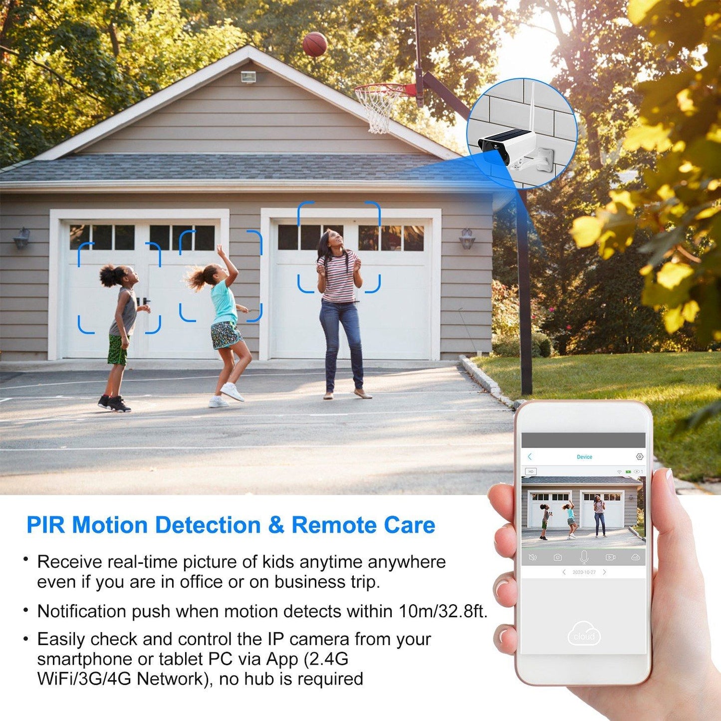 1080P Solar Powered WiFi IP Camera Two-Way Intercom Security Surveillance Camera - Discount Msrp