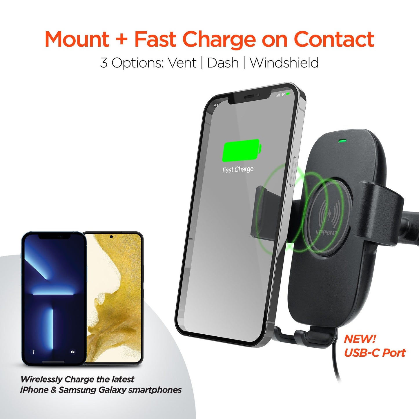 HyperGear Gravity 15W Wireless Fast Charge Mount - Discount Msrp