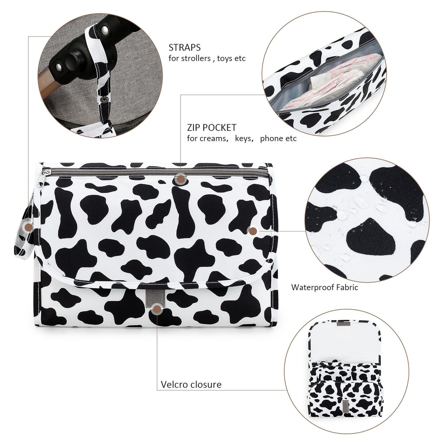 Baby changing diaper pad mother and baby travel portable waterproof diaper pad multifunctional wet wipes bag mommy bag accessories - Discount Msrp
