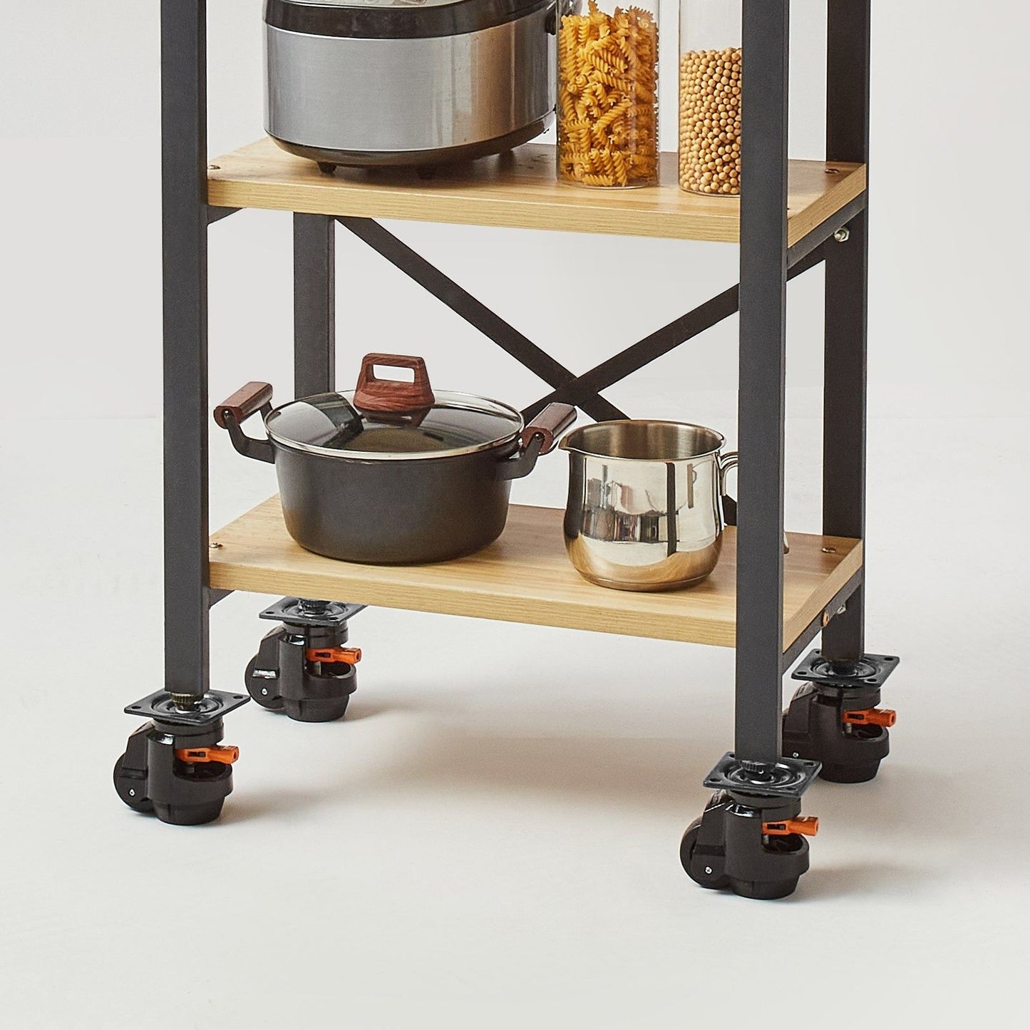 Heavy Duty Leveling Casters 4-Pack | 1000kg/2200LB Capacity with 2.5" Wheels | Precision 360° Swivel & Reinforced Handle for Workbench, Machinery, Industrial Equipment | Floor Protection & Noise-Free - Discount Msrp