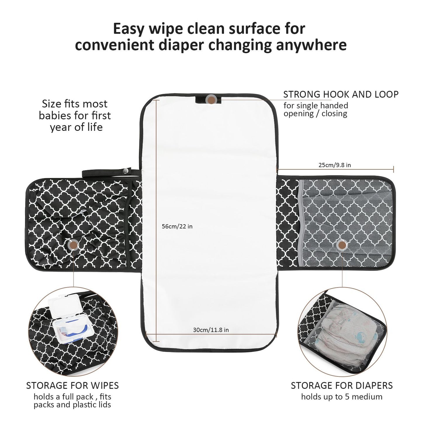 Baby changing diaper pad mother and baby travel portable waterproof diaper pad multifunctional wet wipes bag mommy bag accessories - Discount Msrp