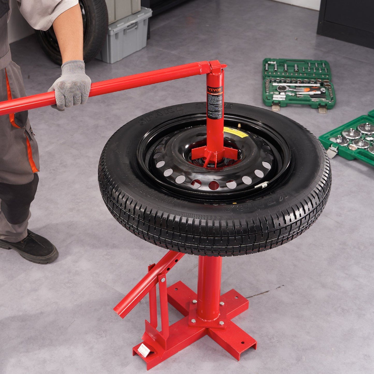 VEVOR Manual Tire Changer, Portable Hand Bead Breaker Mounting Tool for 203 - 406 mm Tires, Compatible with Car Truck Trailer, Tire Mounting Machine for Home Garage Small Auto Shop - Discount Msrp