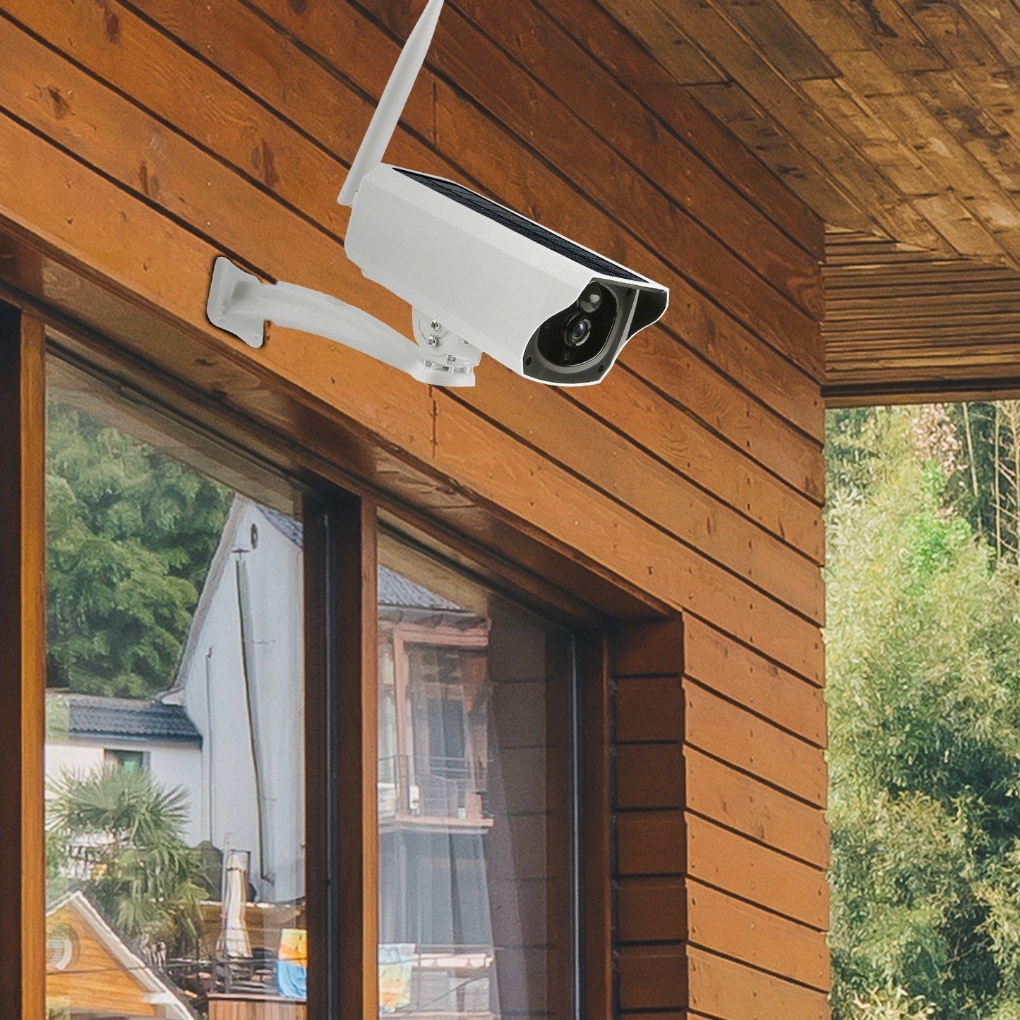 1080P Solar Powered WiFi IP Camera Two-Way Intercom Security Surveillance Camera - Discount Msrp