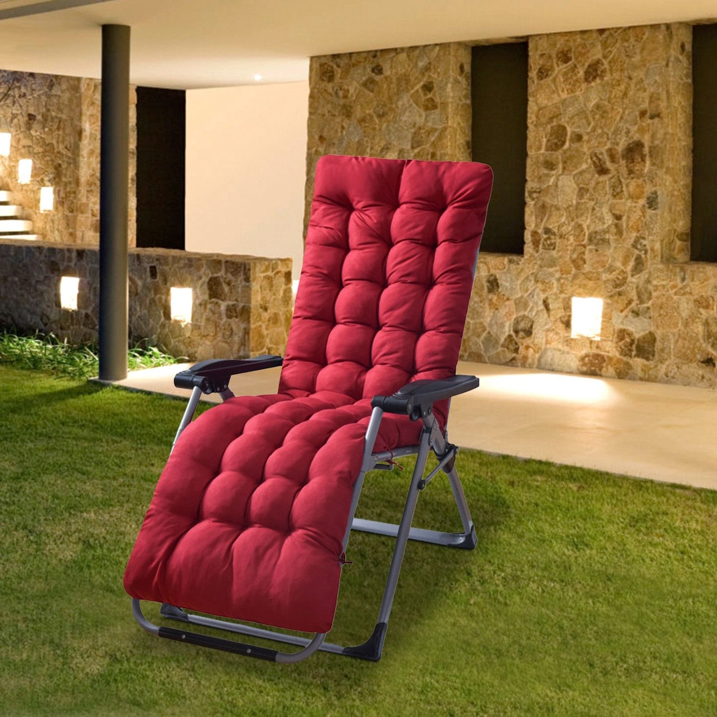 67x22in Chaise Lounger Cushion Recliner Rocking Chair Sofa Mat Deck Chair Cushion - Discount Msrp