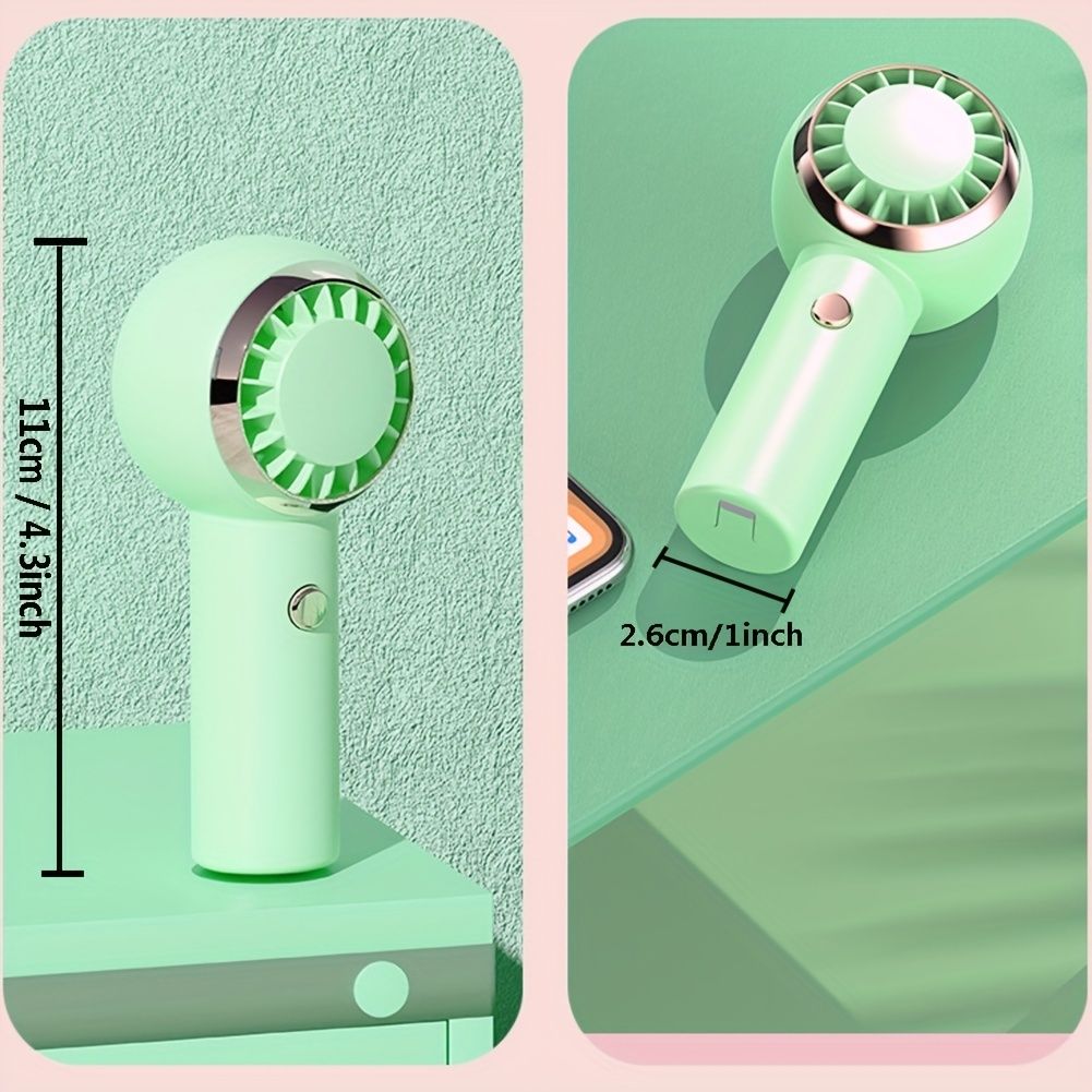 1pcs Mini Portable Fan Handheld Portable Fan; USB Rechargeable; 3 Speed Personal For Kids Girls Women Men Home Office Indoor Office Outdoor Travel - Discount Msrp