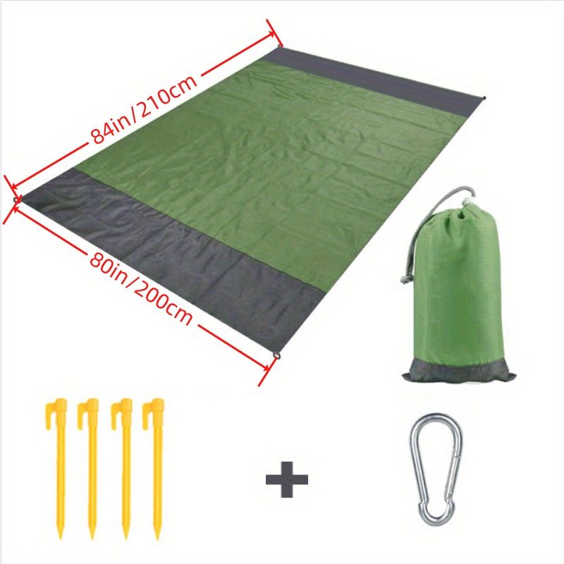 1pc Outdoor Camping Picnic Mat; Oxford Cloth Portable Mat; Folding Waterproof Moisture-proof Mat For Beach - Discount Msrp