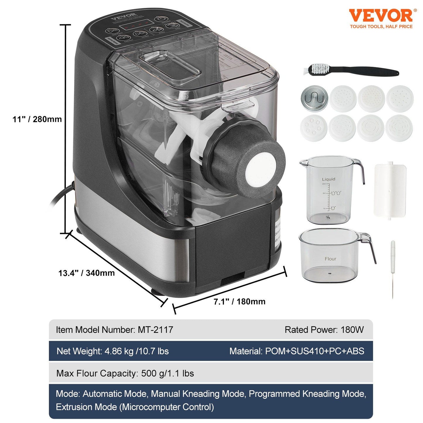 Electric Pasta Maker Automatic Noodle Making Machine with 8 Pasta Shape - Discount Msrp