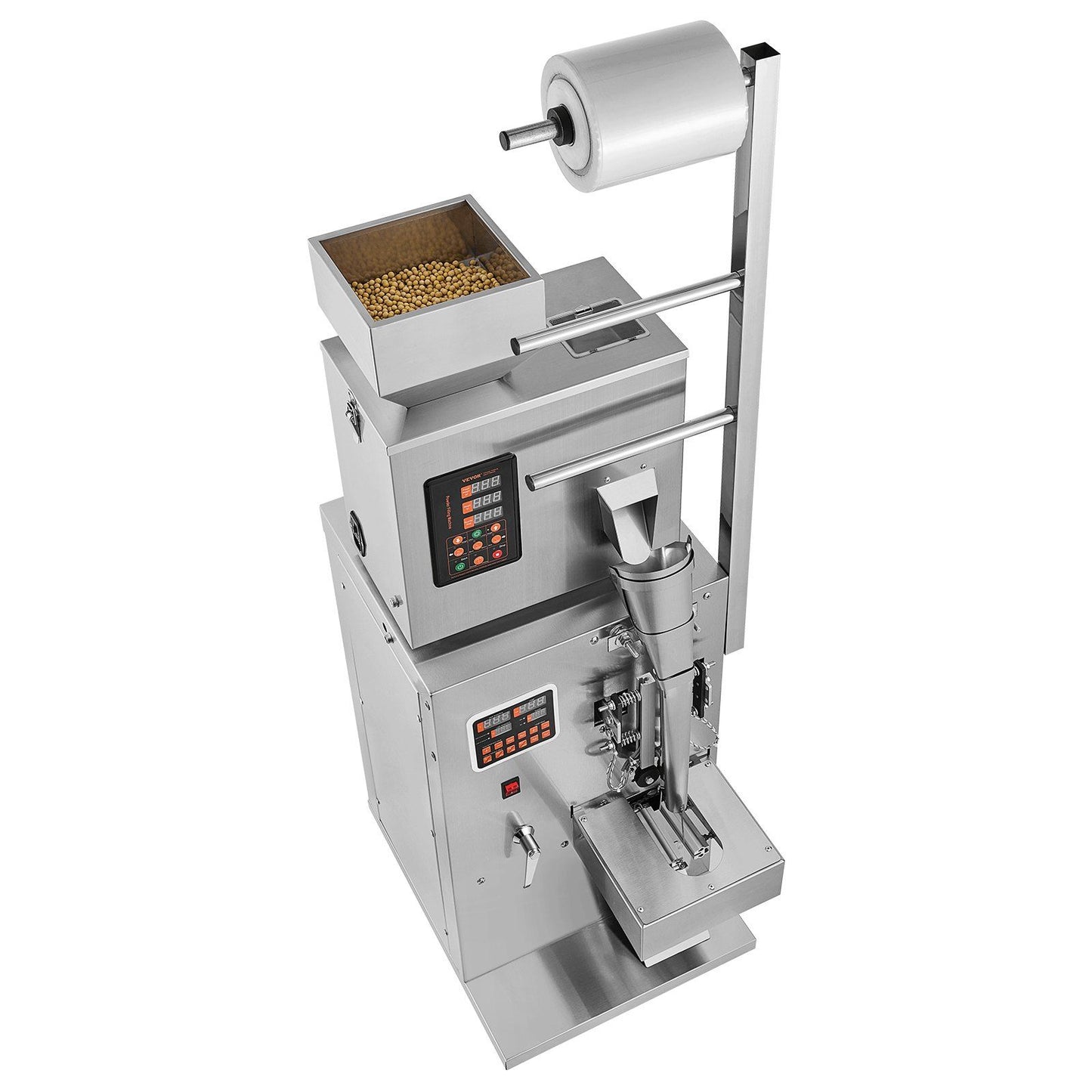 VEVOR Automatic Particle Packaging Machine, 0.002-0.22lbs/1-100g, Multi-Function Pouch Powder Sachet Weighting Filling Packing Machine, Powder Filler Machine for Tea Seeds Grains Flour Beans Glitter - Discount Msrp