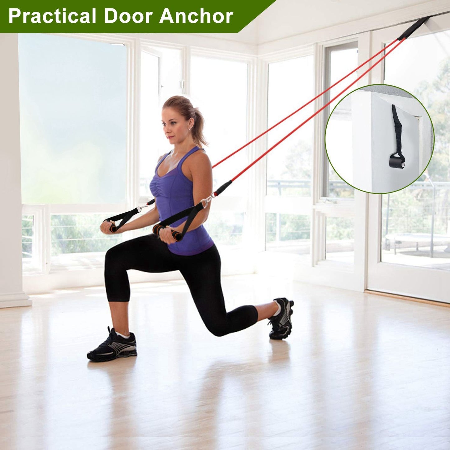 11Pcs Resistance Bands Set Fitness Workout Tubes Exercise Tube Bands Up to 100lbs - Discount Msrp