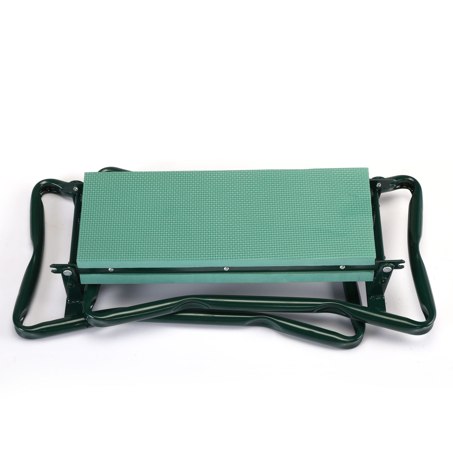 Outdoor 2-in-1 Garden Stool and Kneeler; Garden Bench with Tool Bags; Kneeling Pad; Gift for Parent; Portable; Green - Discount Msrp