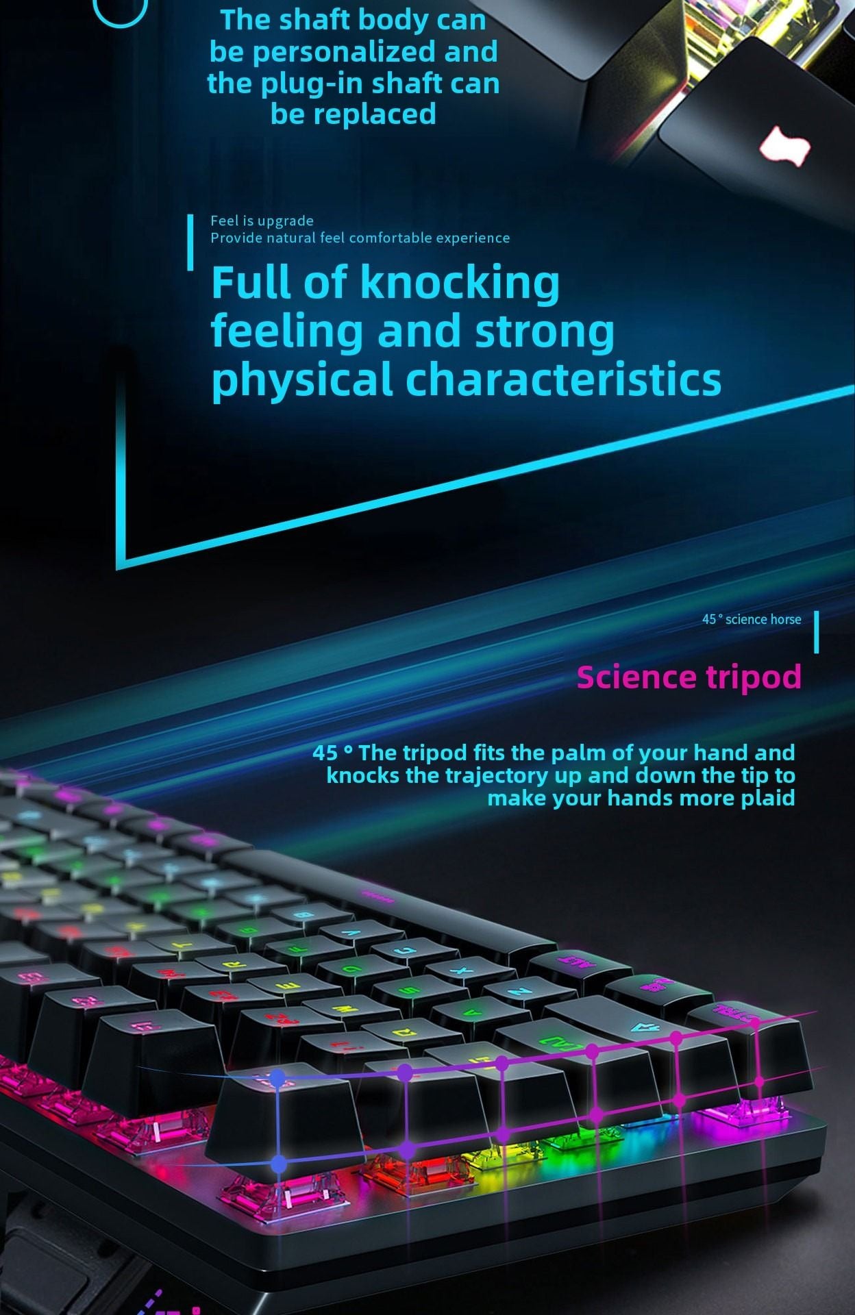 Wired Mechanical KeyboardGaming KeyboardMechanical KeyboardLuminous BacklightPlug and PlayGreen Axis Mechanical Keyboard - Discount Msrp