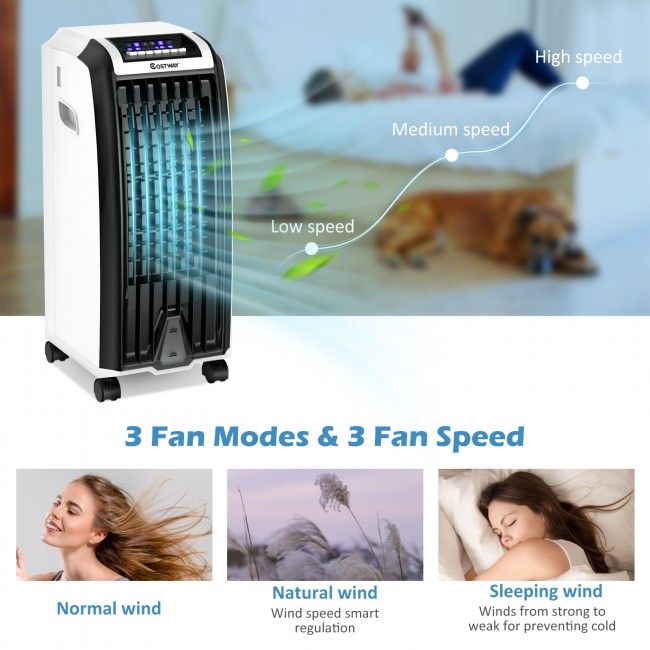 Evaporative Portable Air Cooler with 3 Wind Modes and Timer for Home Office - Discount Msrp