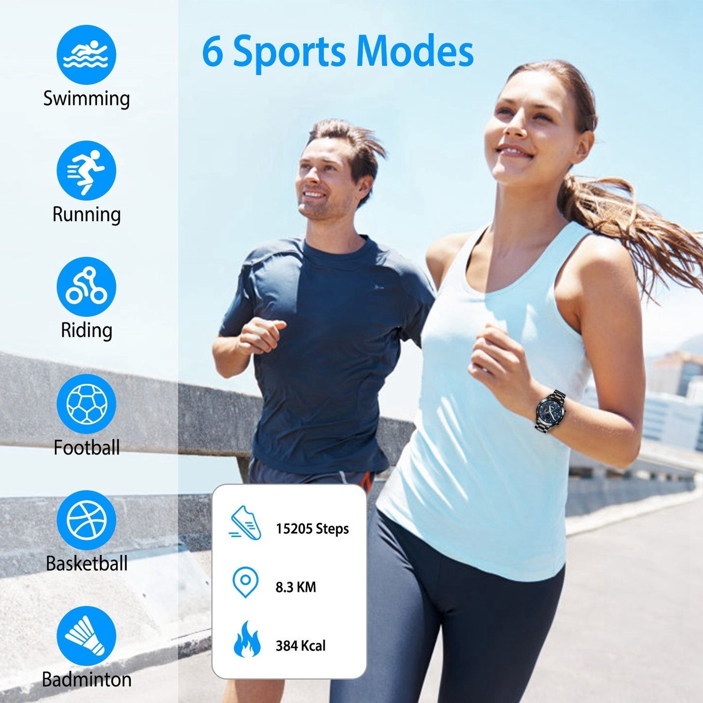 Wireless Smart Watch Fitness Tracker IP68 Waterproof Sport Bracelet - Discount Msrp