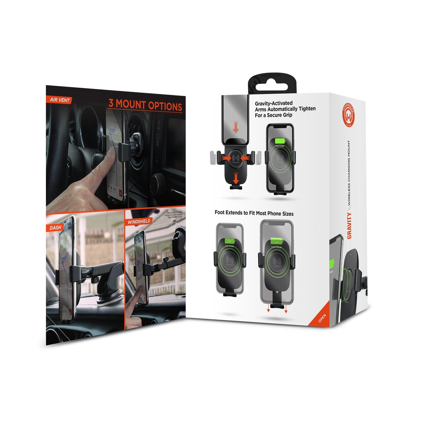 HyperGear Gravity 15W Wireless Fast Charge Mount - Discount Msrp