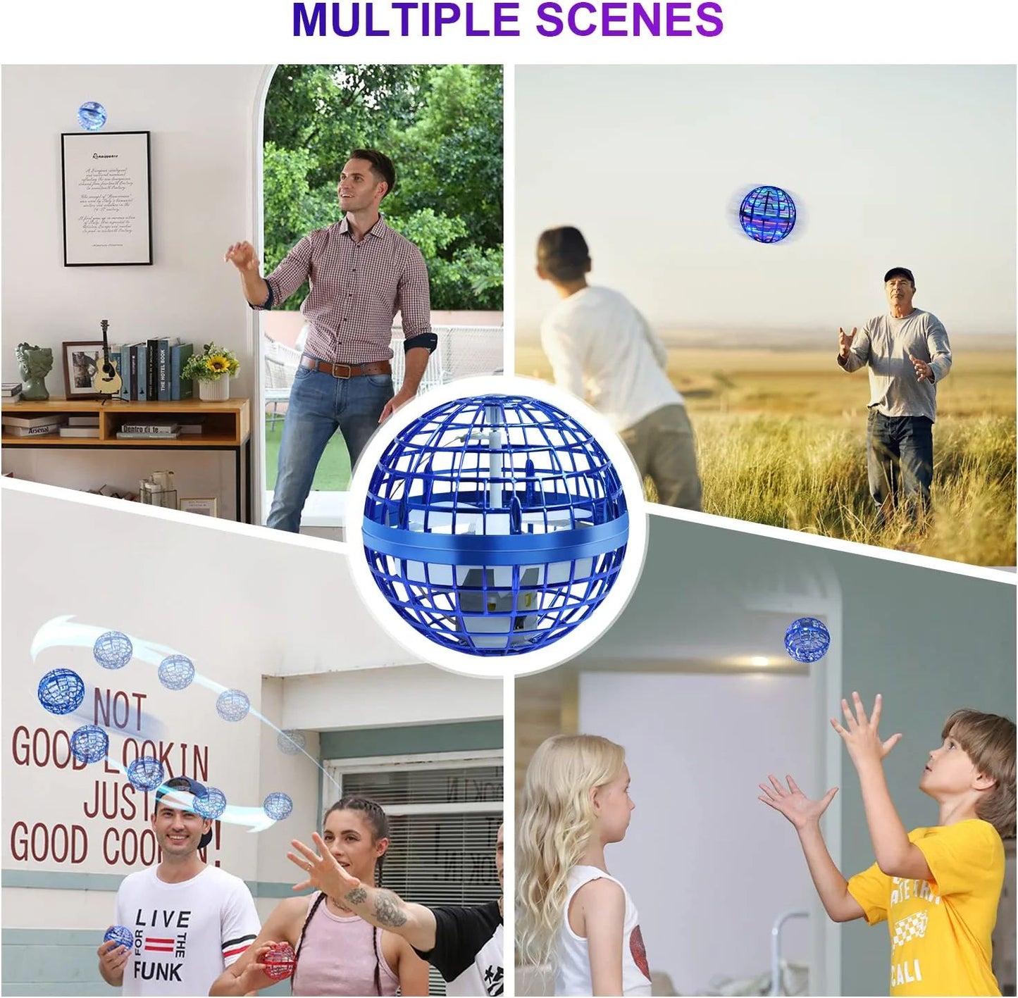 Flying Ball Toys; Hover Orb; 2022 Magic Controller Mini Drone; Boomerang Spinner 360 Rotating Spinning UFO Safe for Kids Adults - Discount Msrp