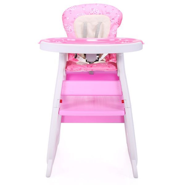 Multipurpose Adjustable Highchair,Children's dining chair for Baby Toddler Dinning Table with Feeding Tray and 5-Point Safety Buckle XH - Discount Msrp