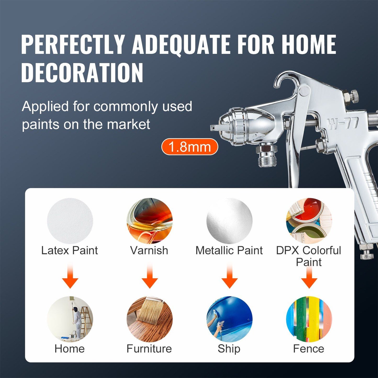 VEVOR 2L/0.5gal Spray Paint Pressure Pot Tank, Lightweight Air Paint Pressure Pot, 1.8mm Nozzle Spray Paint Gun 3m Hoses for Home Decoration Architecture Construction Automotive Painting, 45PSI Max - Discount Msrp