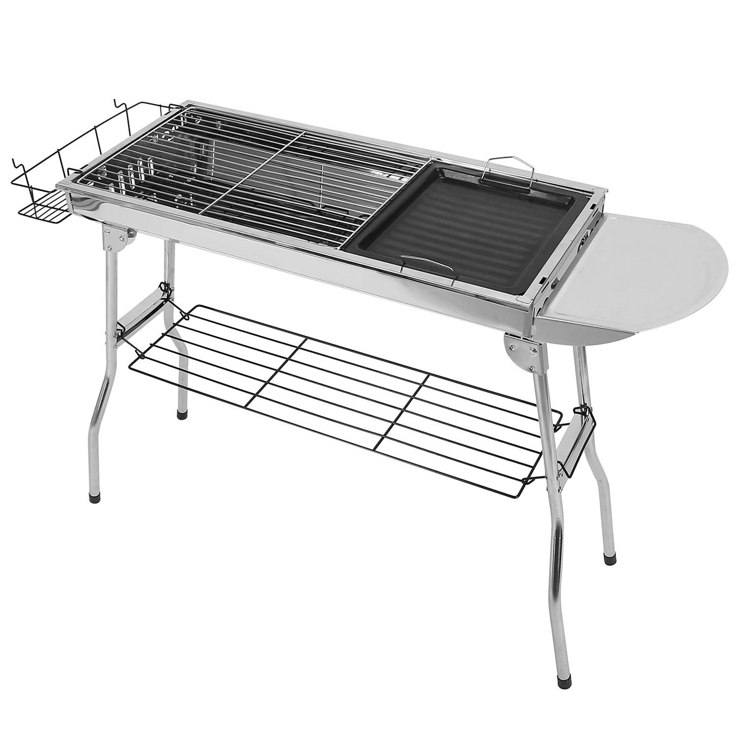 Foldable BBQ Grill Portable Charcoal Barbeque Grill Stainless Steel BBQ Grill For Picnic Camping Backyard Cooking - Discount Msrp