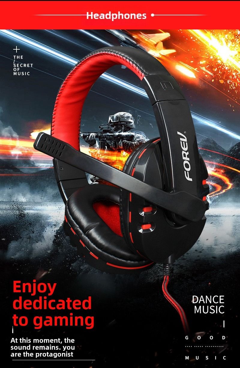 Wired four-piece set set of keyboard and mouse headset mouse pad keyboard set gaming game computer keyboard - Discount Msrp