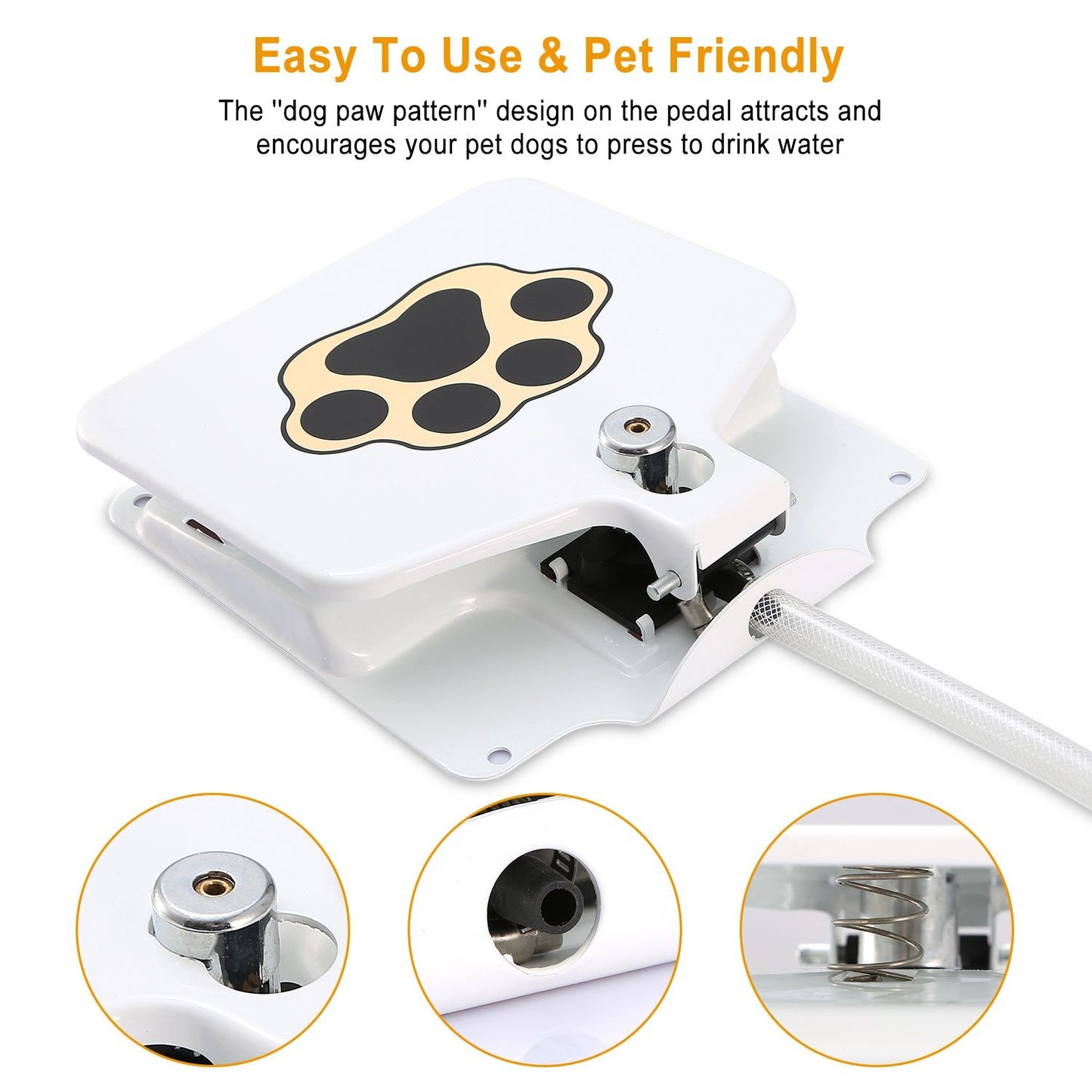 Dog Water Fountain Outdoor Dog Pet Water Dispenser Step-on Activated Sprinkler - Discount Msrp