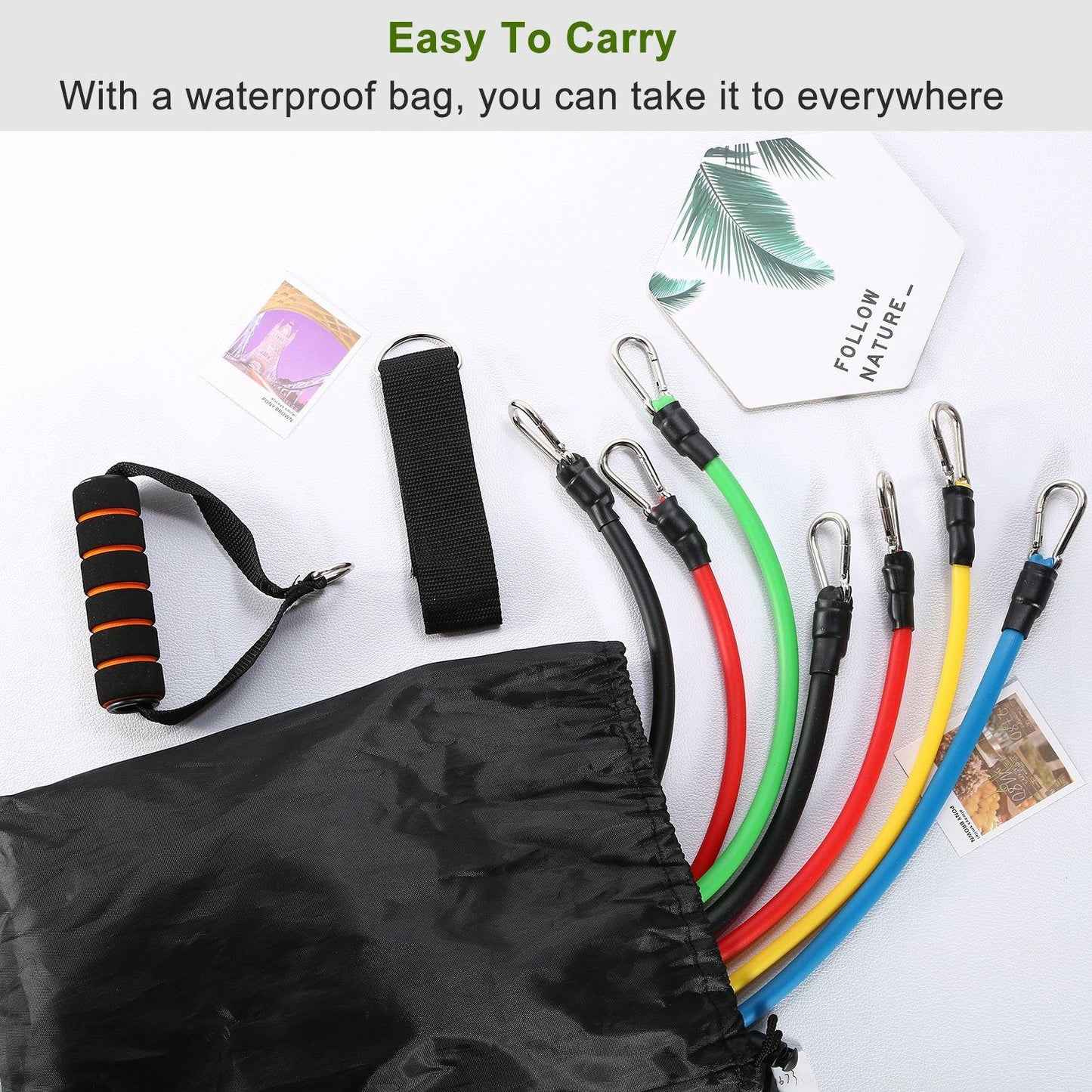 11Pcs Resistance Bands Set Fitness Workout Tubes Exercise Tube Bands Up to 100lbs - Discount Msrp