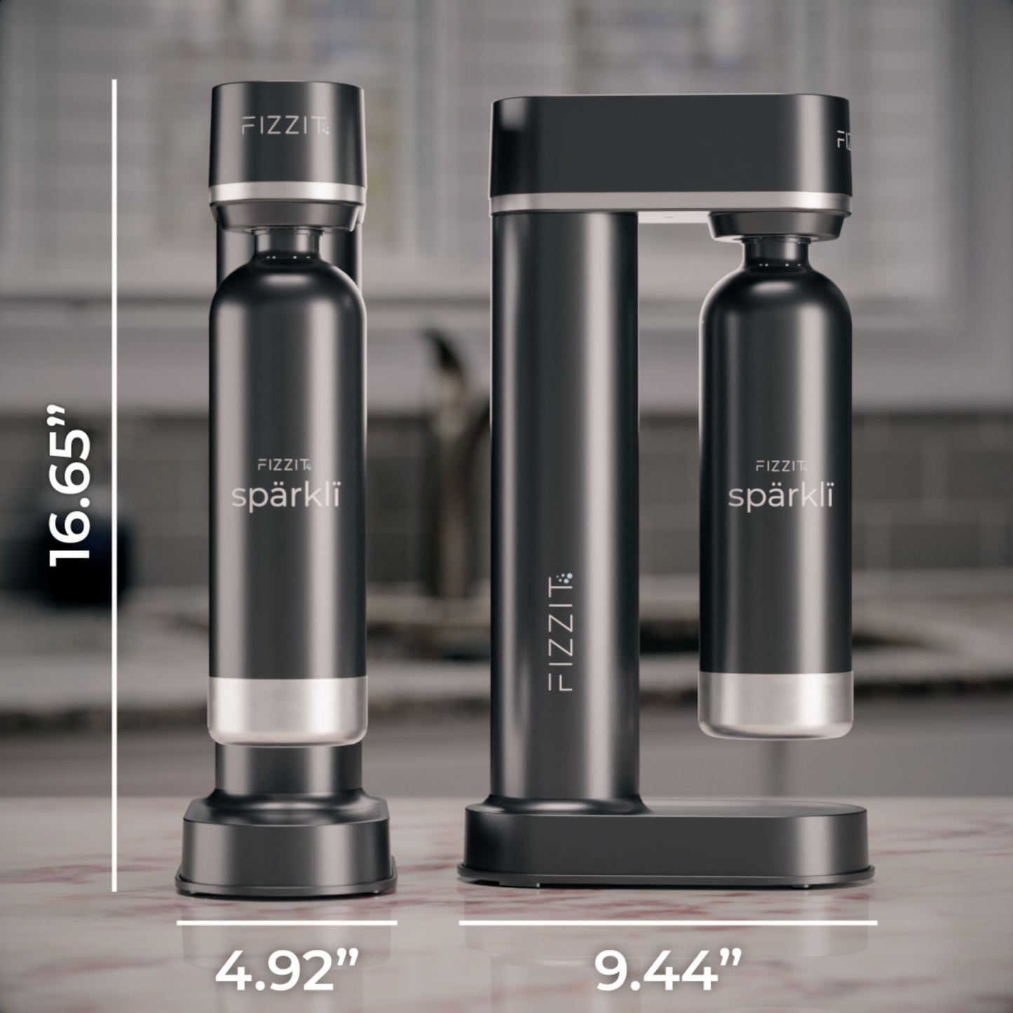 FIZZIT™ Spärklï Carbonated Water Soda Maker with Stainless Steel Bottle – Eco-Friendly, Dishwasher Bottles - Sparkling Water Maker - Discount Msrp