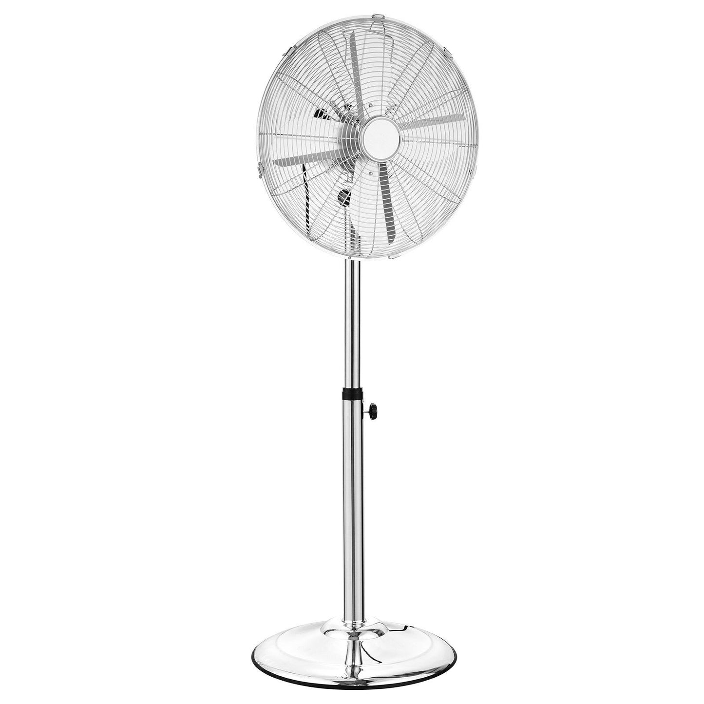 16" Industrial Pedestal Fan 3-Speed Oscillating Fan Height Adjustable Silver - Discount Msrp