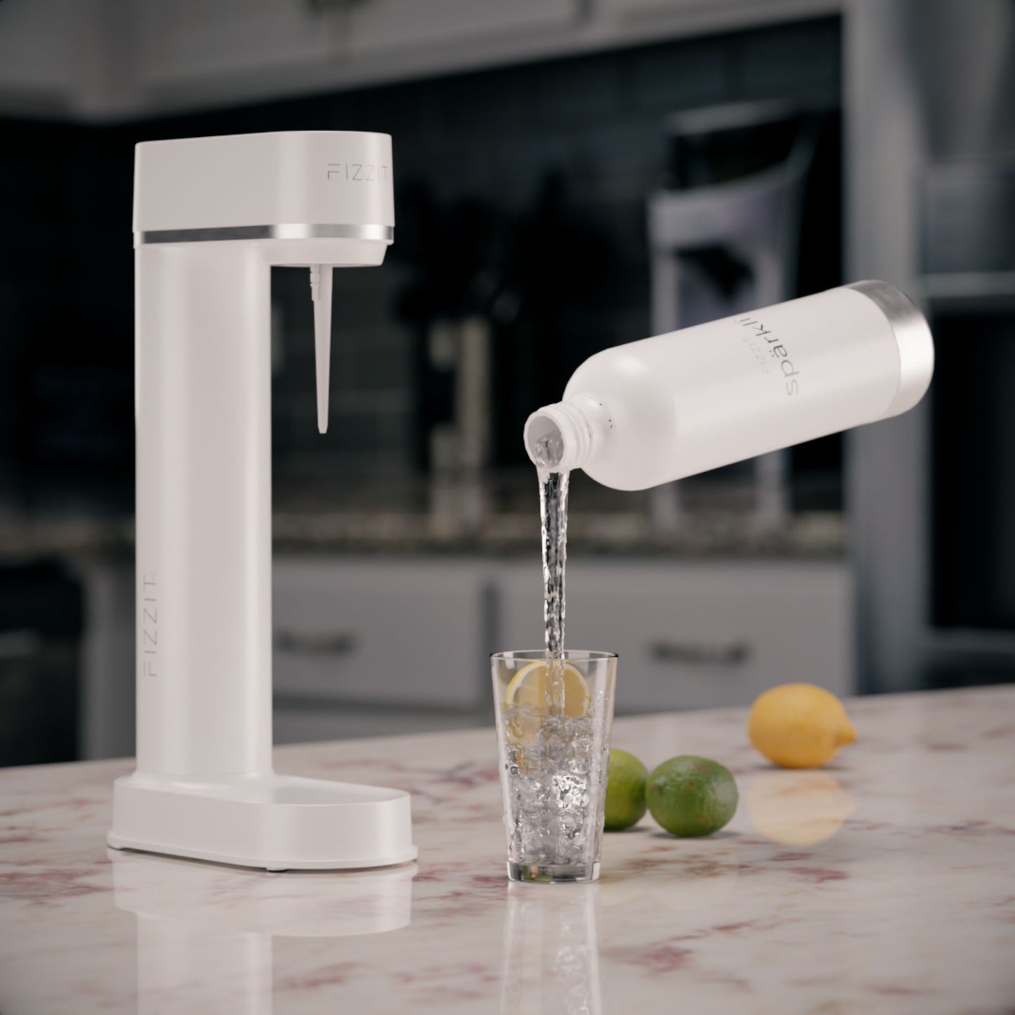 FIZZIT™ Spärklï Carbonated Water Soda Maker with Stainless Steel Bottle – Eco-Friendly, Dishwasher Bottles - Sparkling Water Maker - Discount Msrp