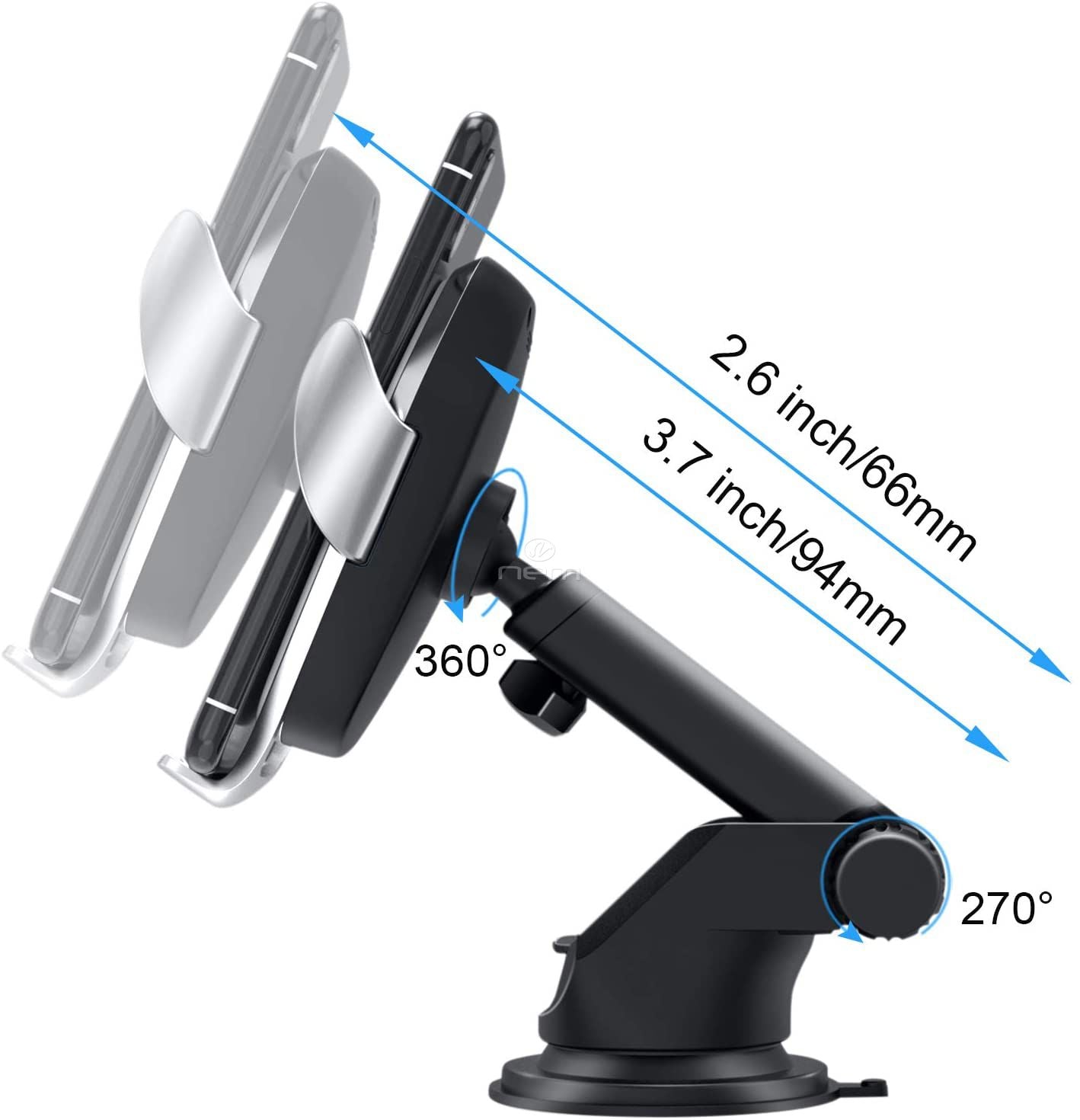 Universal Wireless Car Phone Charger Mount Holder Automatic Clamping - Discount Msrp