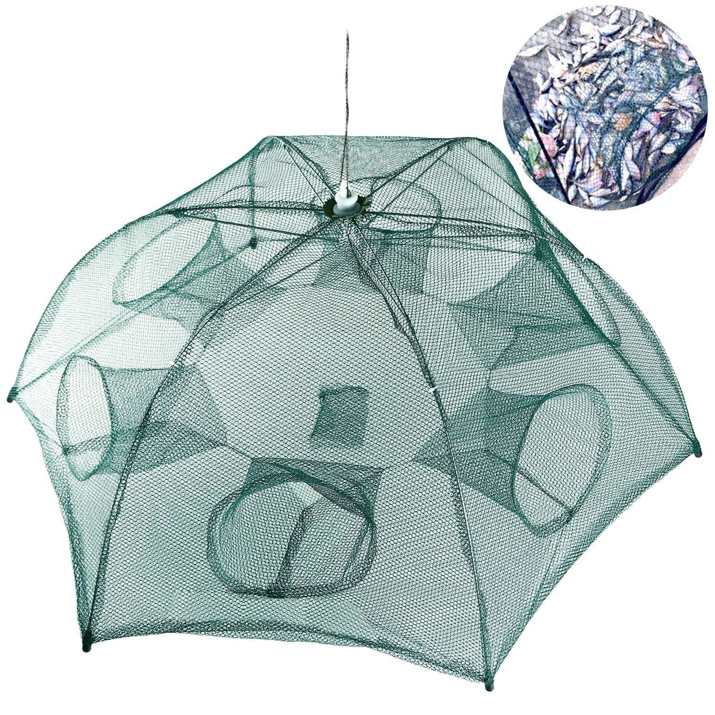 Fishing Trap Net Portable Folded Fishing Bait Trap Shrimp Minnow Crab Bait Net - Discount Msrp