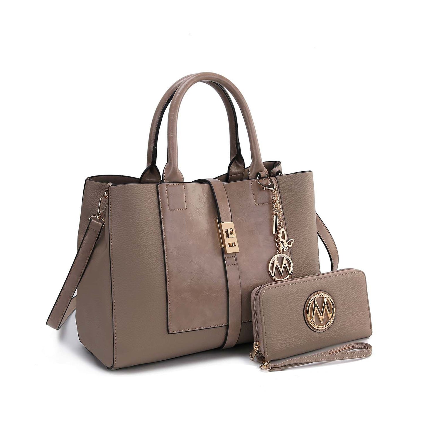 MKF Collection Yola Satchel Bag with Wallet Vegan Leather Women by Mia K - Discount Msrp